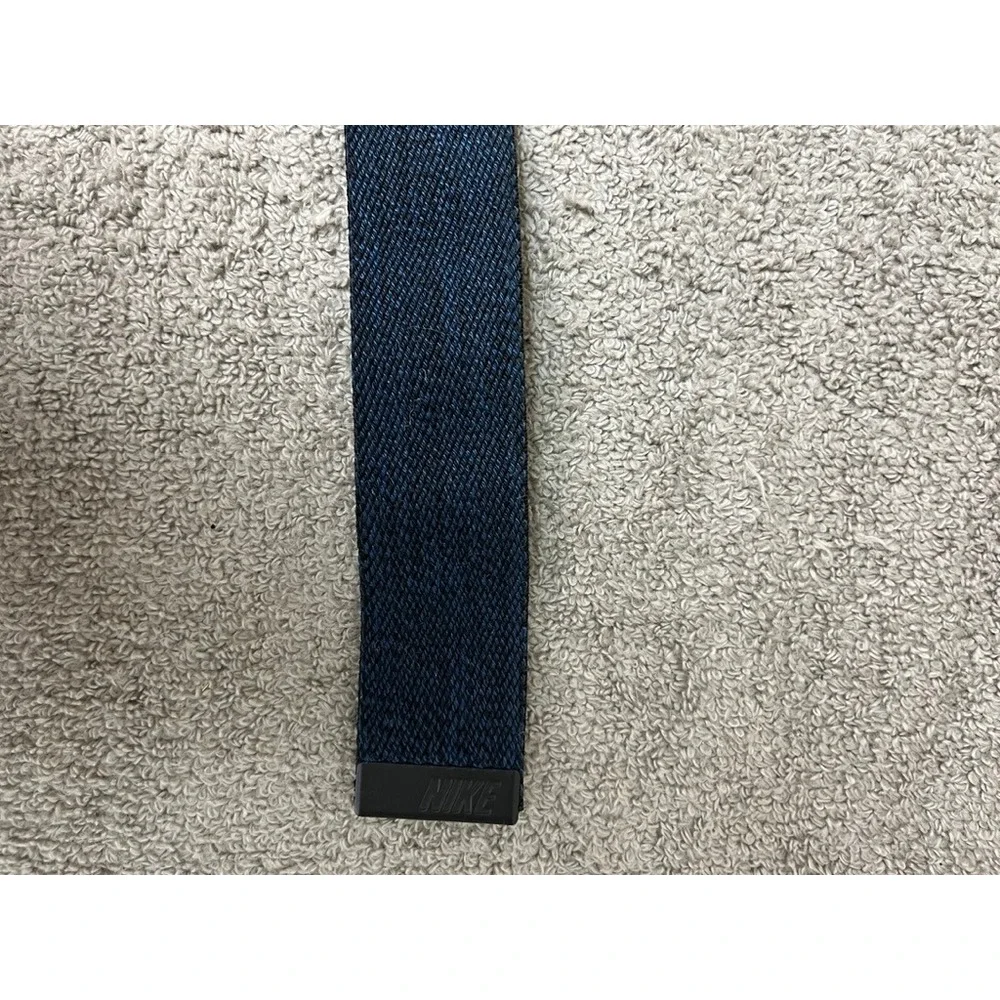 Nike Mens Reversible Web Belt Navy Black Bottle Opener Buckle AB0523 Golf OS